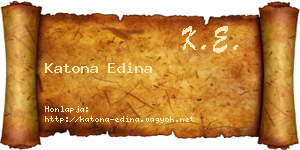 Katona Edina névjegykártya